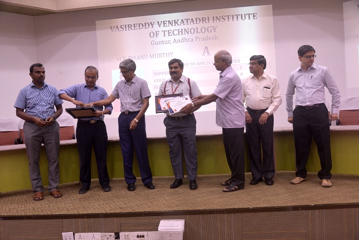 Dr.MY Bhanumurthy receiving certificate from IIT Madras Director Dr.Bhaskar Rammurthy